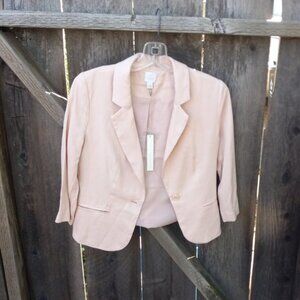 NWT LC Lightweight Bow Back Cropped Blazer